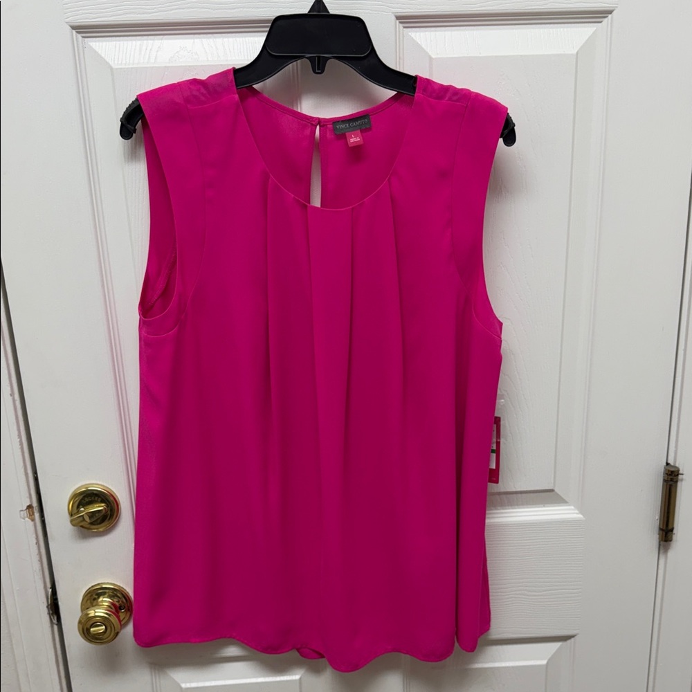 Vince Camuto Vibrant Pink Sleeveless Blouse